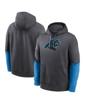 Nike - Men's Anthracite Carolina Panthers 2024 Sideline Club Pullover Hoodie