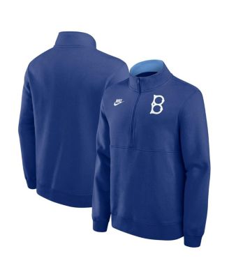 Nike - Men's Royal Brooklyn Dodgers Cooperstown Collection Fleece Half-Zip Pullover