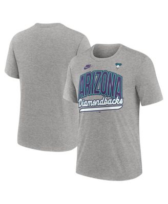 Nike - Men's Heather Gray Arizona Diamondbacks Cooperstown Collection Retro Tri-Blend T-Shirt