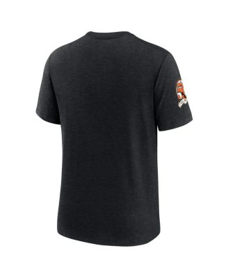 Men's Heather Black Baltimore Orioles Cooperstown Collection Eras Tri-Blend T-Shirt