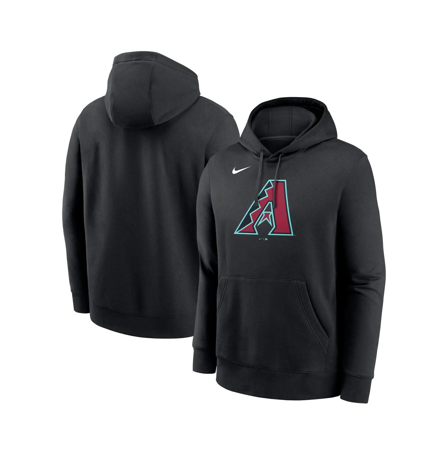 Мужское худи Nike Black Arizona Diamondbacks Logo Club Fleece Pullover — фото 1