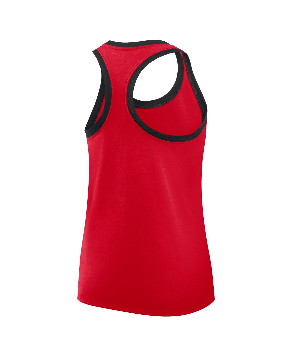 Nike Scarlet Ohio State Buckeyes Primetime Tri-blend Racerback Tank Top In Red