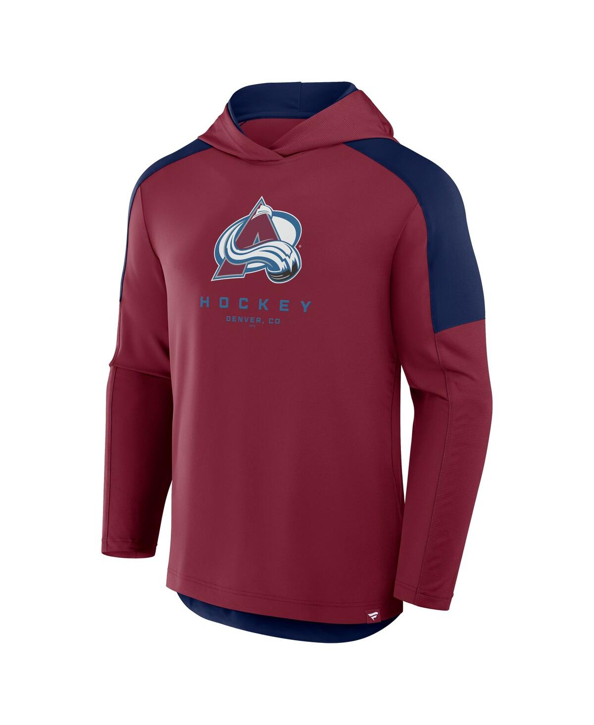Fanatics Men's Burgundy Colorado Avalanche Meta Game Transitional Pullover Hoodie In Burgundy
