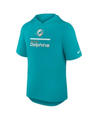 Men's Aqua Miami Dolphins Lockup Tri-Blend Hoodie T-Shirt