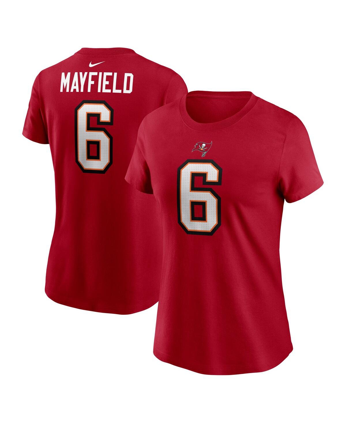 Nike Women's Baker Mayfield Red Tampa Bay Buccaneers Player Name Number T-shirt In Red