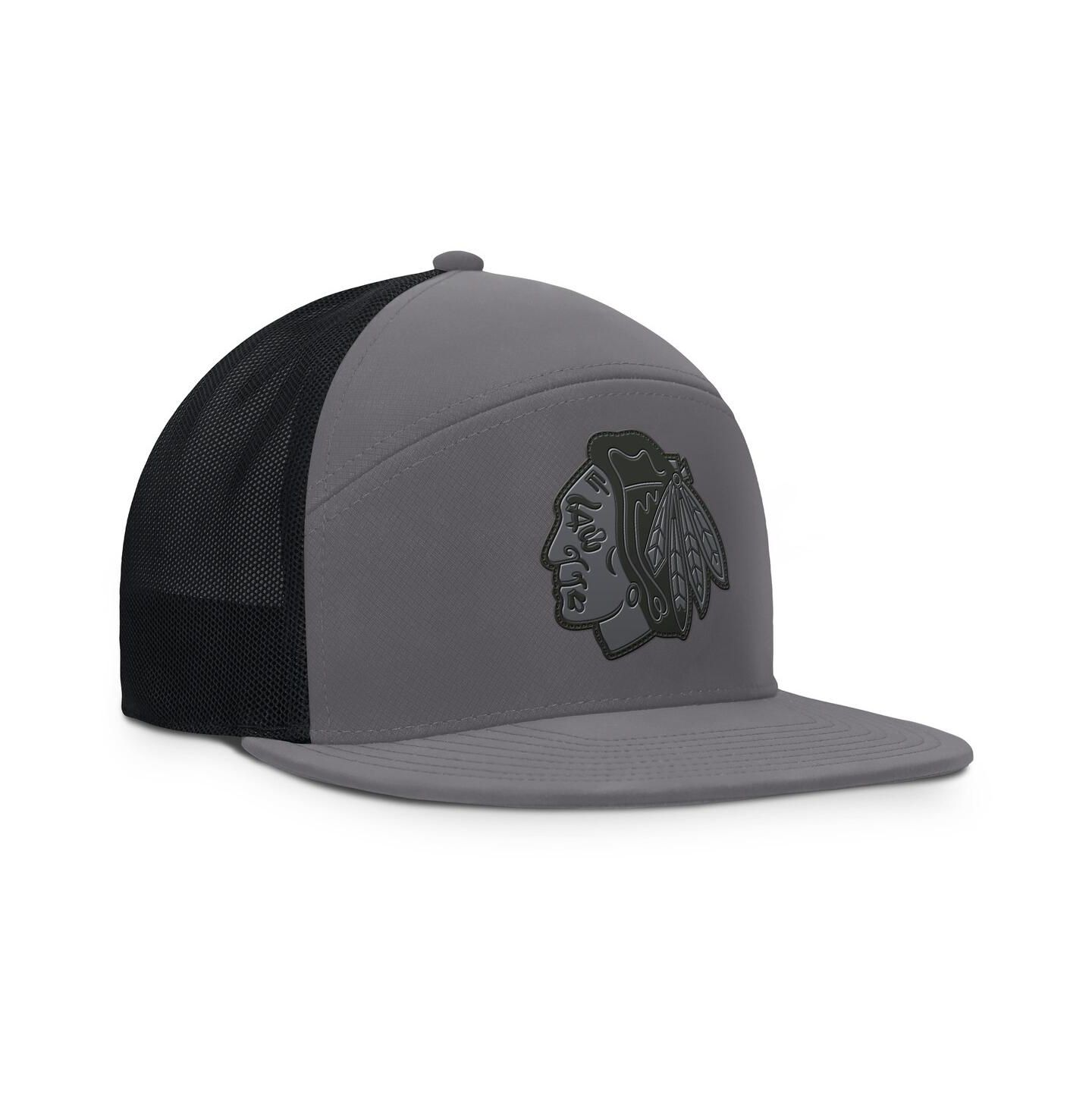 Мужская кепка Fanatics Charcoal Chicago Blackhawks Fairweather Adjustable Hat — фото 3