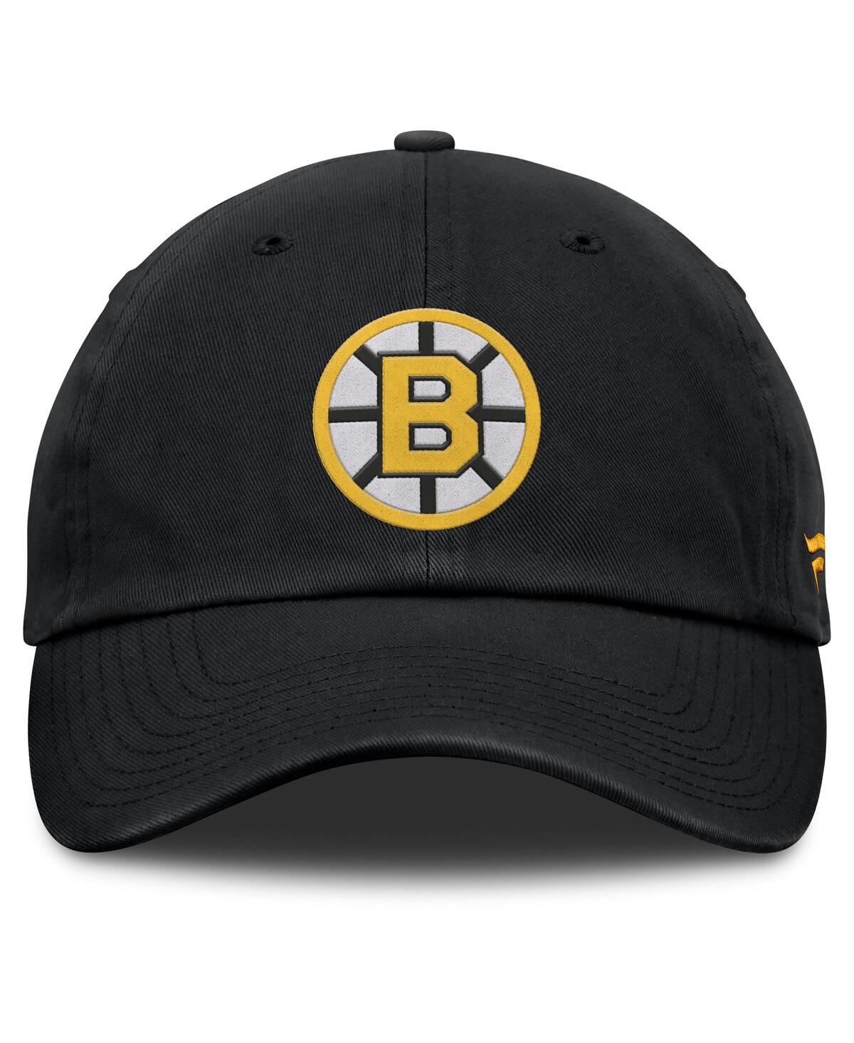 FANATICS MEN'S BLACK BOSTON BRUINS DECADES COLLECTION ADJUSTABLE HAT