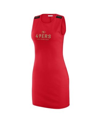 x Gracie Hunt Women's Scarlet San Francisco 49ers Ribbed Tank Dress