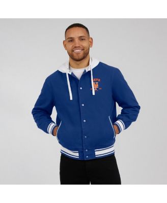 Men's&nbsp;Royal New York Mets Full-Snap Hooded Jacket