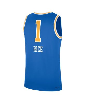 Men's Kiki Rice Blue UCLA Bruins Replica Basketball Jersey