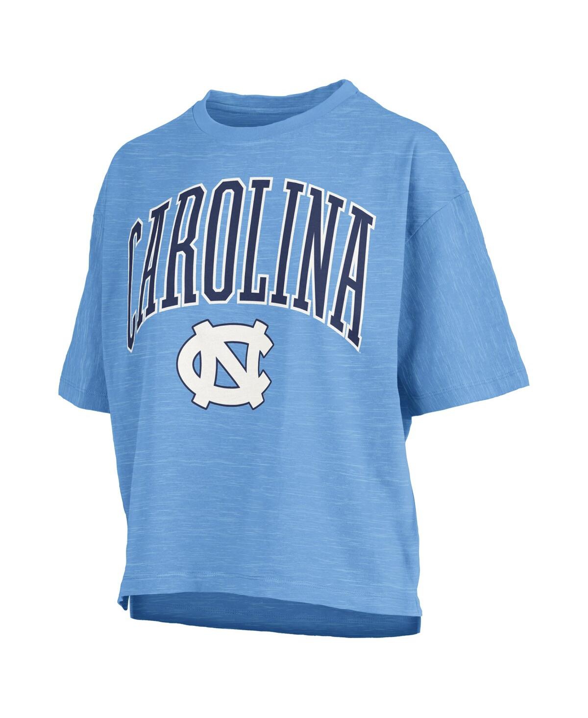Pressbox Women's Carolina Blue North Carolina Tar Heels Nelson Arch Over Logo Waist Length Oversized Slub T-s In Light Blue
