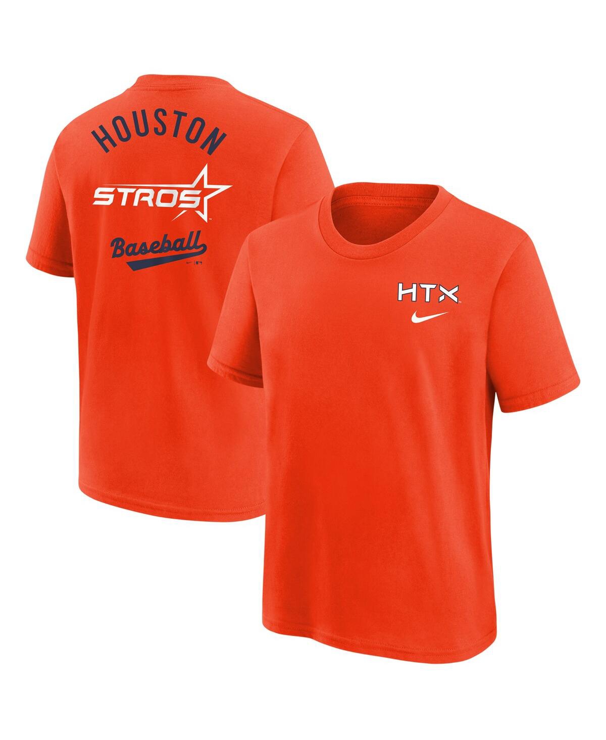 Nike Big Boys And Girls Orange Houston Astros 2025 City Connect T-shirt In Orange