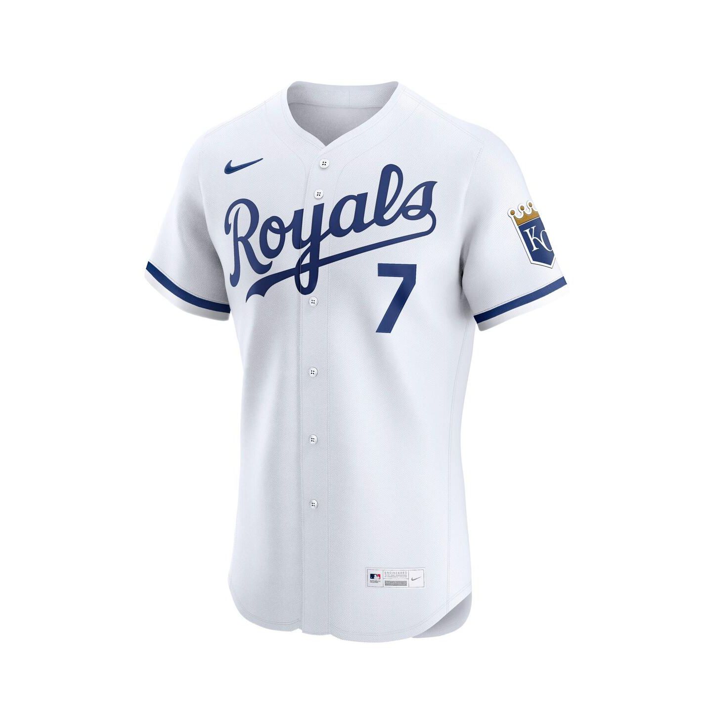 Мужской топ Nike Bobby Witt Jr. White Kansas City Royals Home Elite Jersey — фото 2