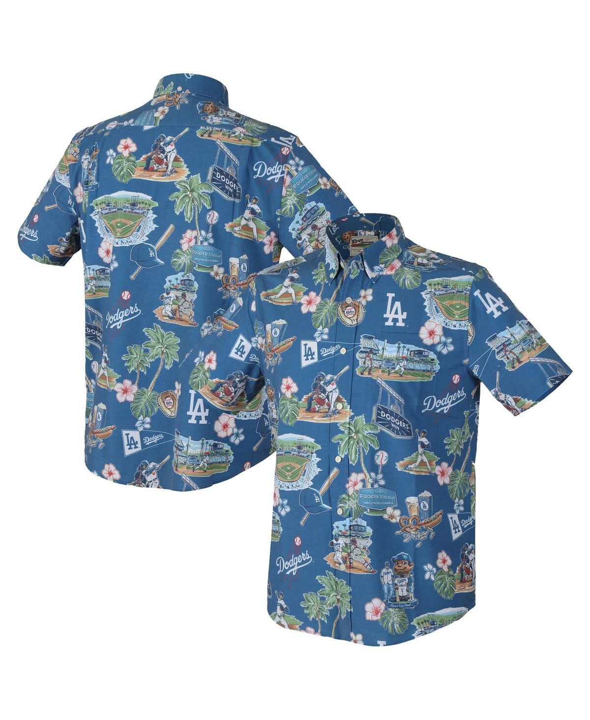 Мужская Рубашка на пуговицах Royal Los Angeles Dodgers Scenic Tri-Blend Performance