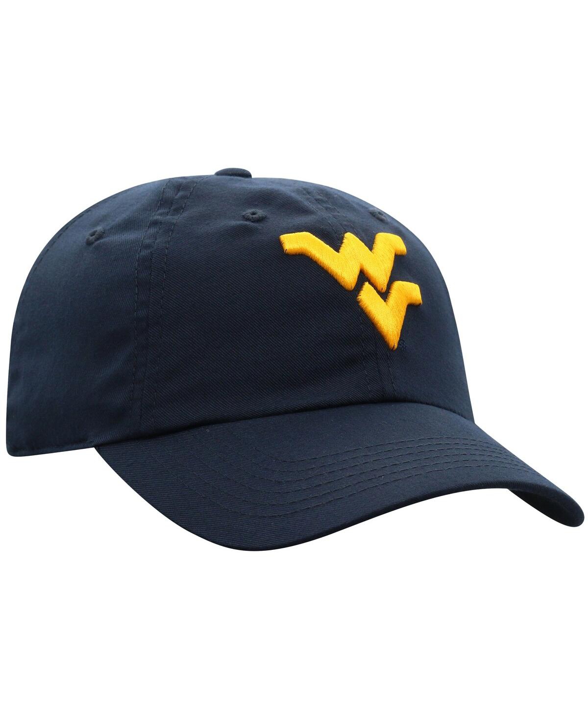 Top Of The World Men's Navy West Virginia Mountaineers Staple Adjustable Hat In Navy