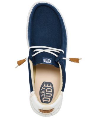 Men's Wally Craft Linen Casual Moccasin Sneakers from Finish Line