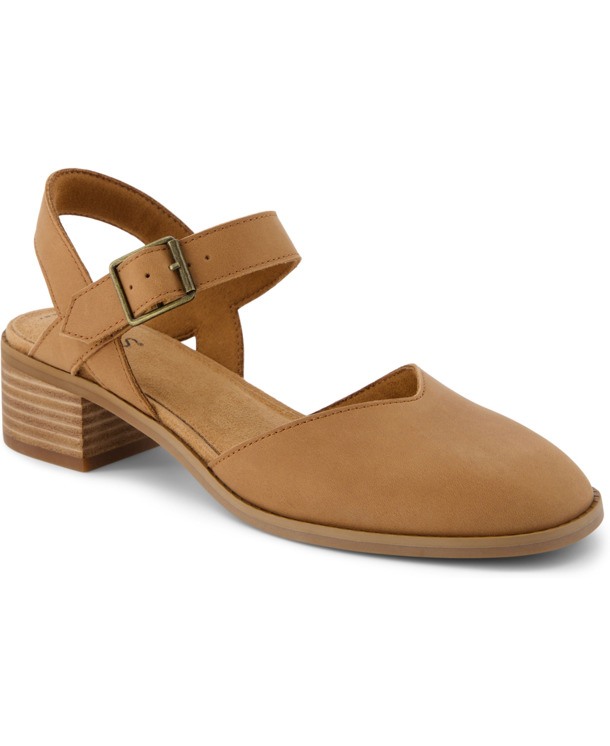 Women's Jaclyn Mary Jane Round Toe Sandals - Black Leather