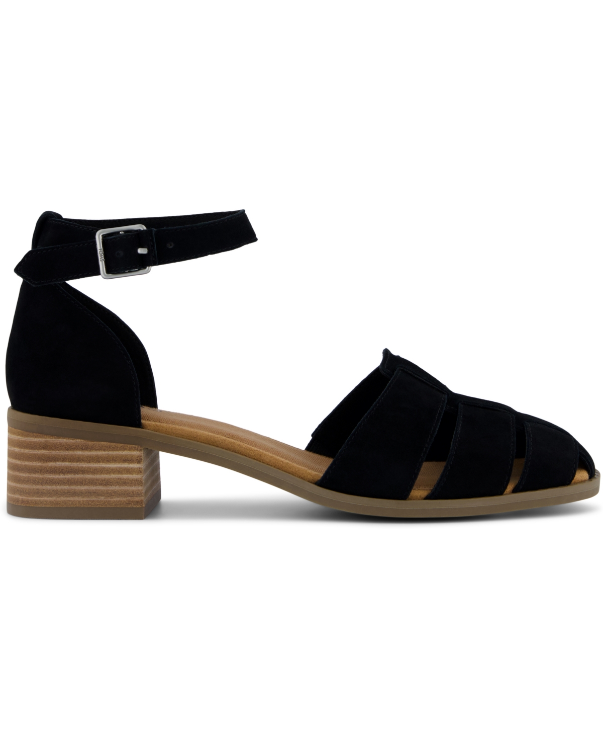 Toms Jaclyn Ankle Strap Fisherman Sandal In Black