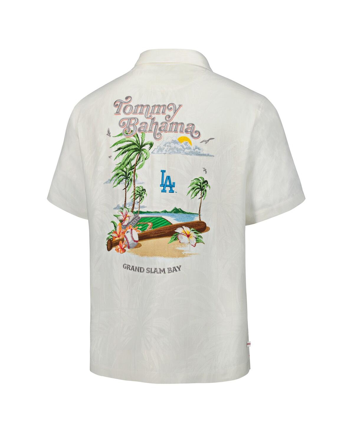 Tommy Bahama Men's White Detroit Tigers Grand Slam Bay Camp Button-up Shirt In White