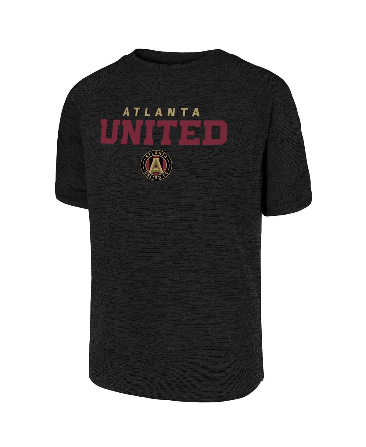 FANATICS BIG BOYS AND GIRLS HEATHER BLACK ATLANTA UNITED FC GO FAR RAGLAN T-SHIRT 