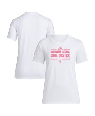 adidas - Women's White Arizona State Sun Devils 2024 Breast Cancer Awareness Pregame T-Shirt