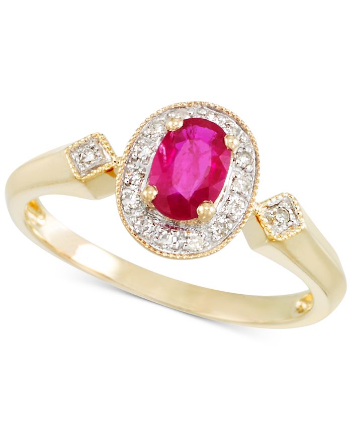 RARE Featuring GEMFIELDS Certified Ruby (1/2 ct. t.w.) and Diamond ...