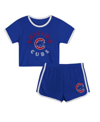 Outerstuff - Toddler Blue Chicago Cubs Double Run T-Shirt Shorts Set