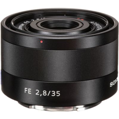 Sonnar T FE 35mm f/2.8 ZA Lens for Sony E, Bundle with 49mm Filter Kit, Lens Wrap, Lens Cleaner, Cleaning Kit, Lens Case, Lens Cap Tether