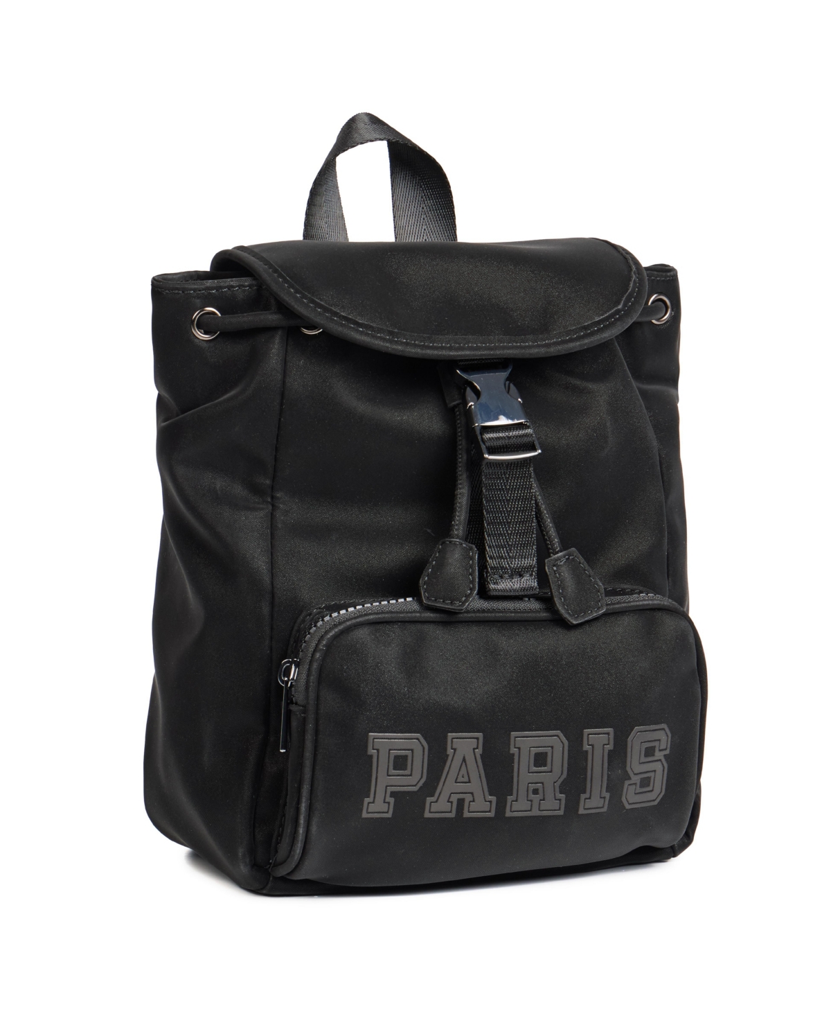Paxton Small Drawstring Rucksack Fashion Backpack - Iridescent silver