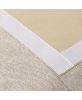 Modern 2-Piece Upholstered Chenille Armless Dining Chairs with Casters