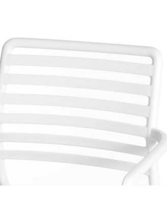 Outdoor Stackable Polypropylene Plastic Resin Dining Armchairs (Set of 4)