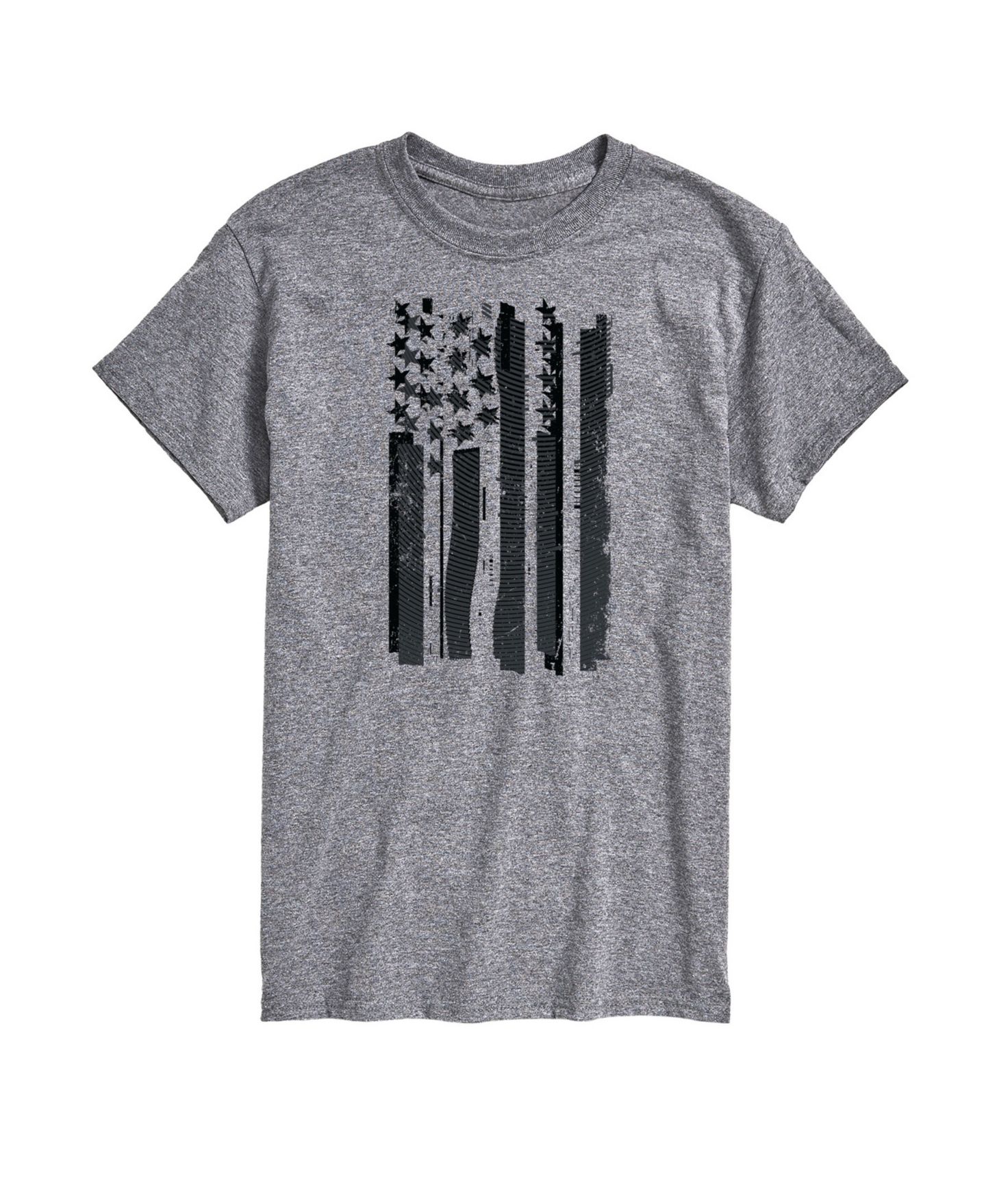 Мужская футболка AIRWAVES Glitch American Flag Short Sleeve, цвет: Серый — фото 1