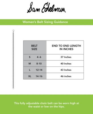 Women's Fully Adjustable Knotted Logo Chain Belt