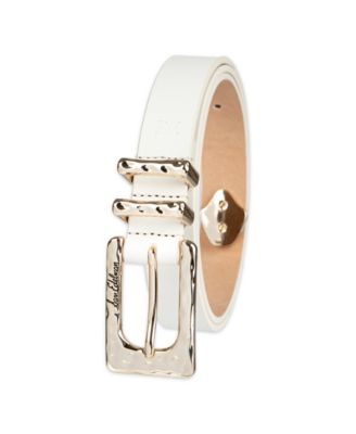 Women's Hammered Metal Casual Leather Belt