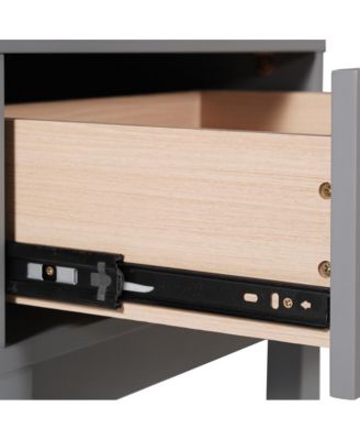 Samuel Kids Double-Drawer Night Stand With Solid Wood Frame