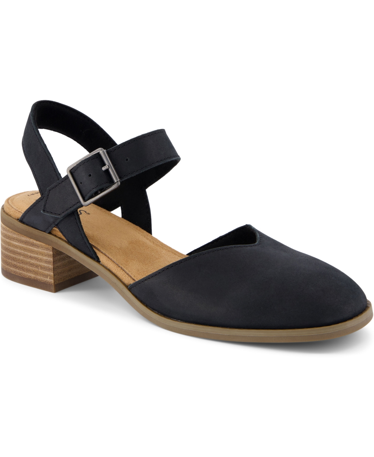 Women's Jaclyn Mary Jane Round Toe Sandals - Black Leather