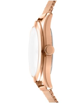 Women's Astoria Logo Rose Gold-Tone Stainless Steel Bracelet Watch, 34mm