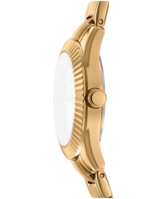 Women's Chambers Glitz Gold-Tone Stainless Steel Bracelet Watch, 30mm