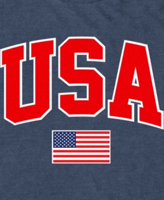 Men's USA Collegiate and Flag Short Sleeve T-Shirt