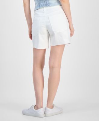 Women's High-Rise Stud-Trim Denim Shorts, Exclusively at Macy's 