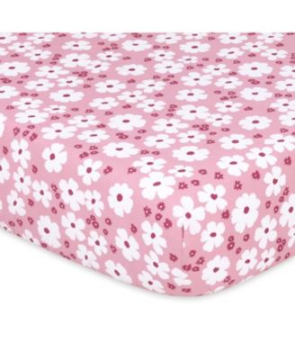 Fitted Crib Sheet Set, Daisy, 4 Pack