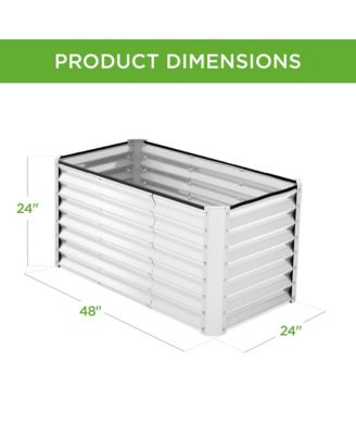 4x2x2ft Outdoor Metal Raised Garden Bed, Planter Box for Vegetables, Flowers, Herbs