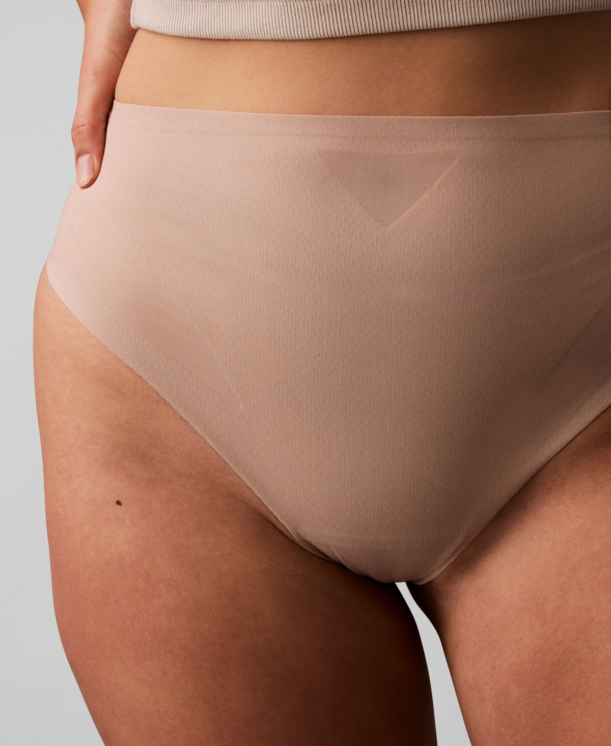 Shop Calvin Klein Women's Stay-put Firm Mesh Thong Underwear Qf8165