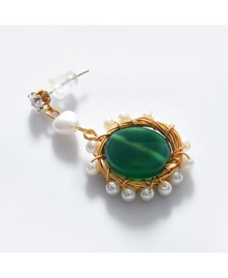 Women's Cluster Stone Drop Earrings