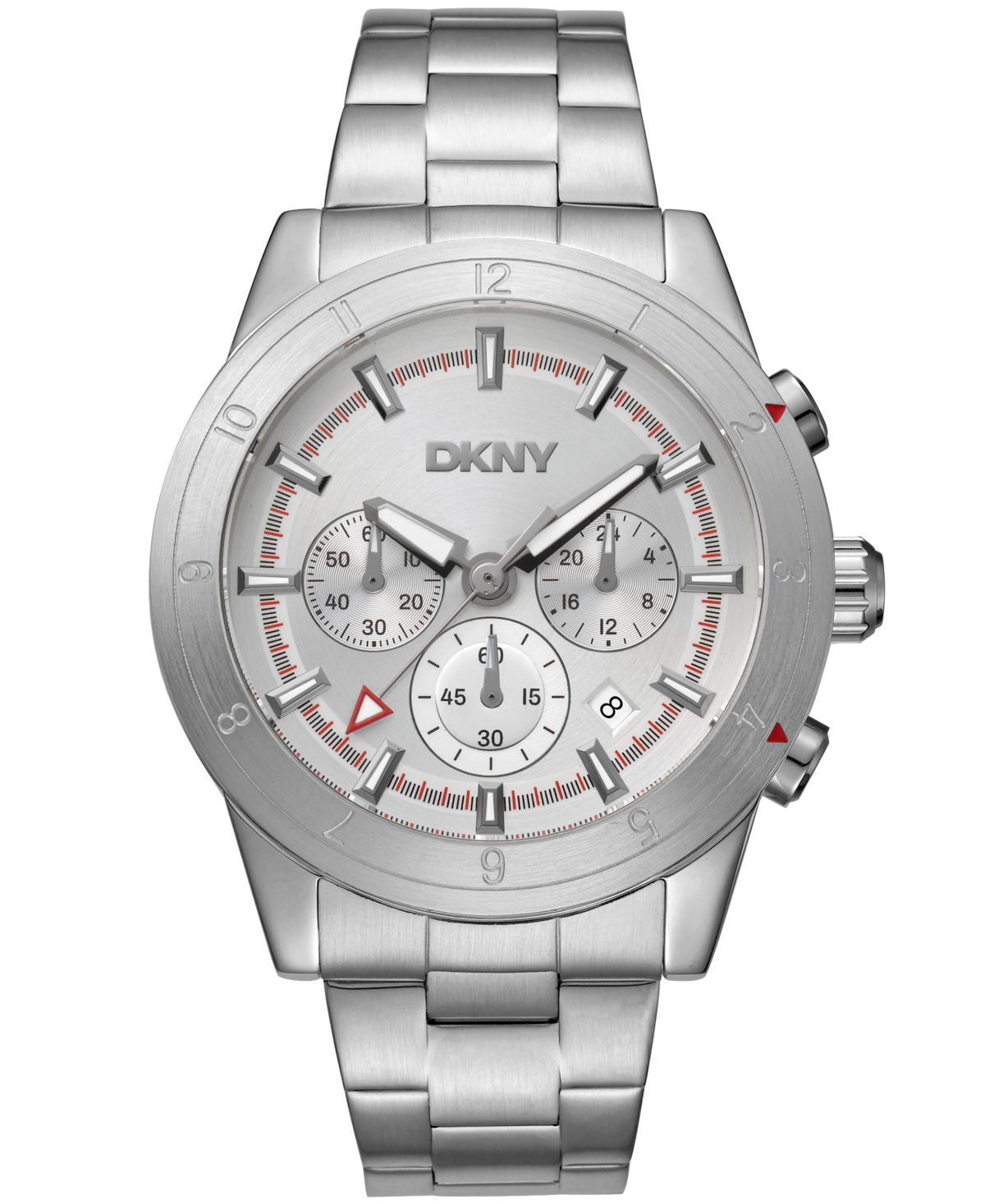 Men's Bryant Park Chronograph Stainless Steel Bracelet Watch, 44mm - Silver