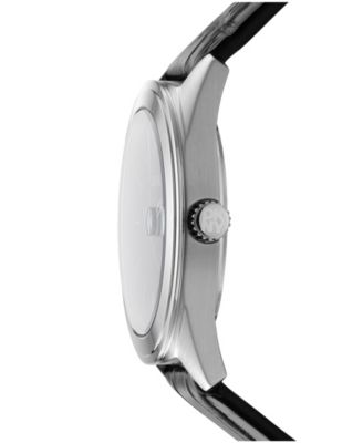 Men's Modernist Classics Dark Blue Leather Strap Watch, 40mm