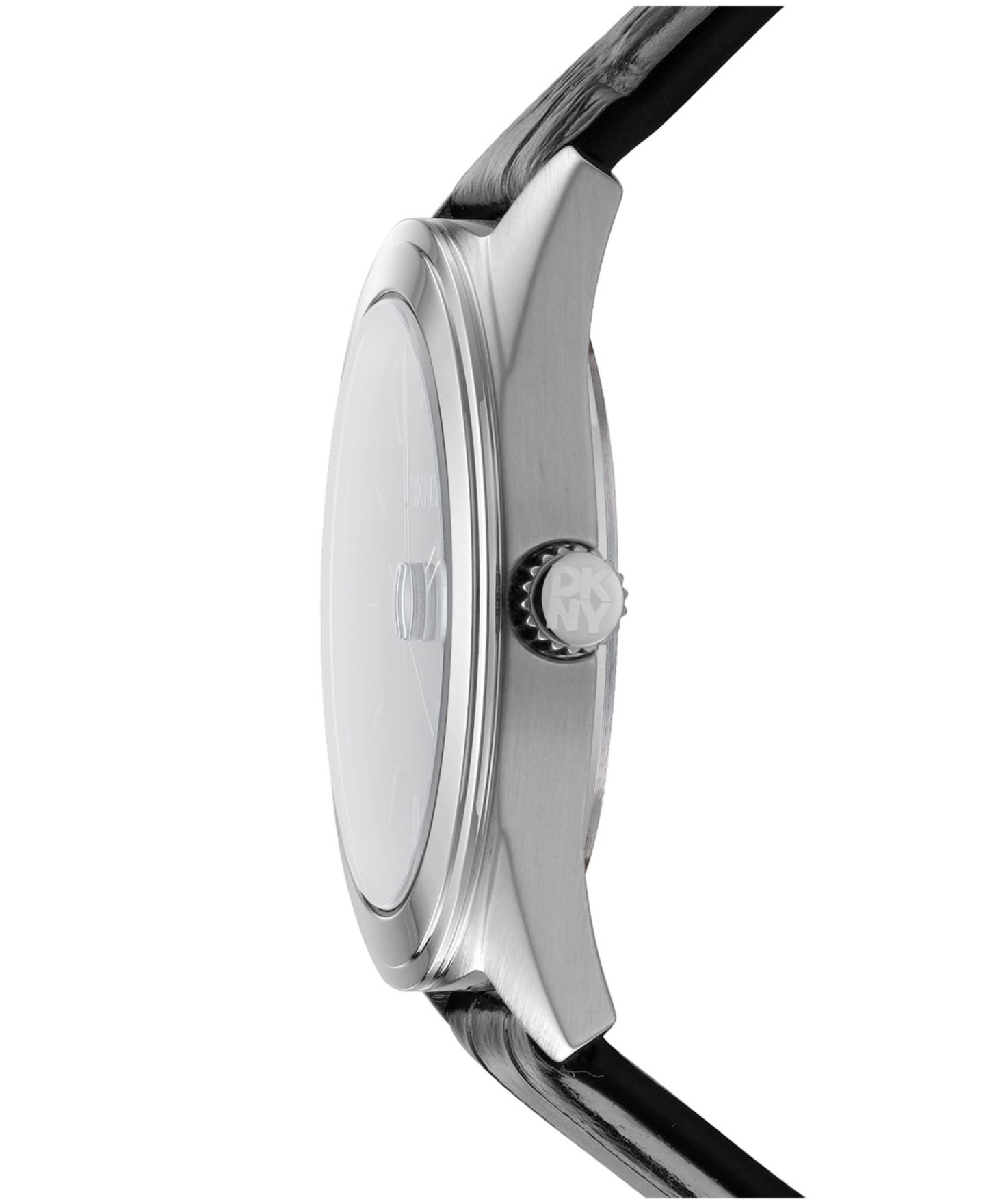 Мужские часы DKNY Modernist Classics Dark Blue Leather Strap Watch, 40mm — фото 2