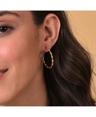 Women's Textured Hoop Earrings