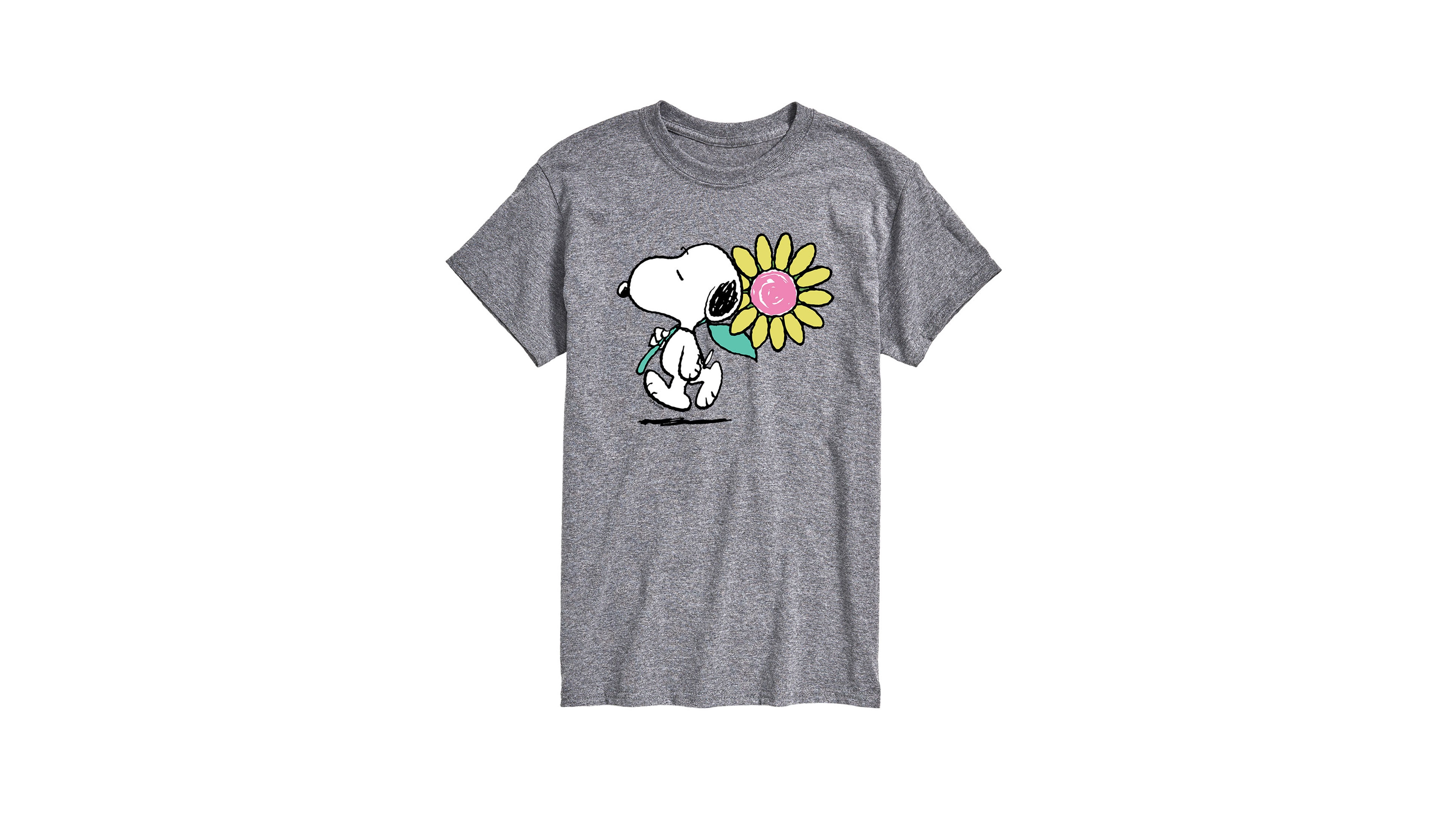 Airwaves Men's Peanuts Snoopy Spring Flower Short Sleeve T-Shirt
