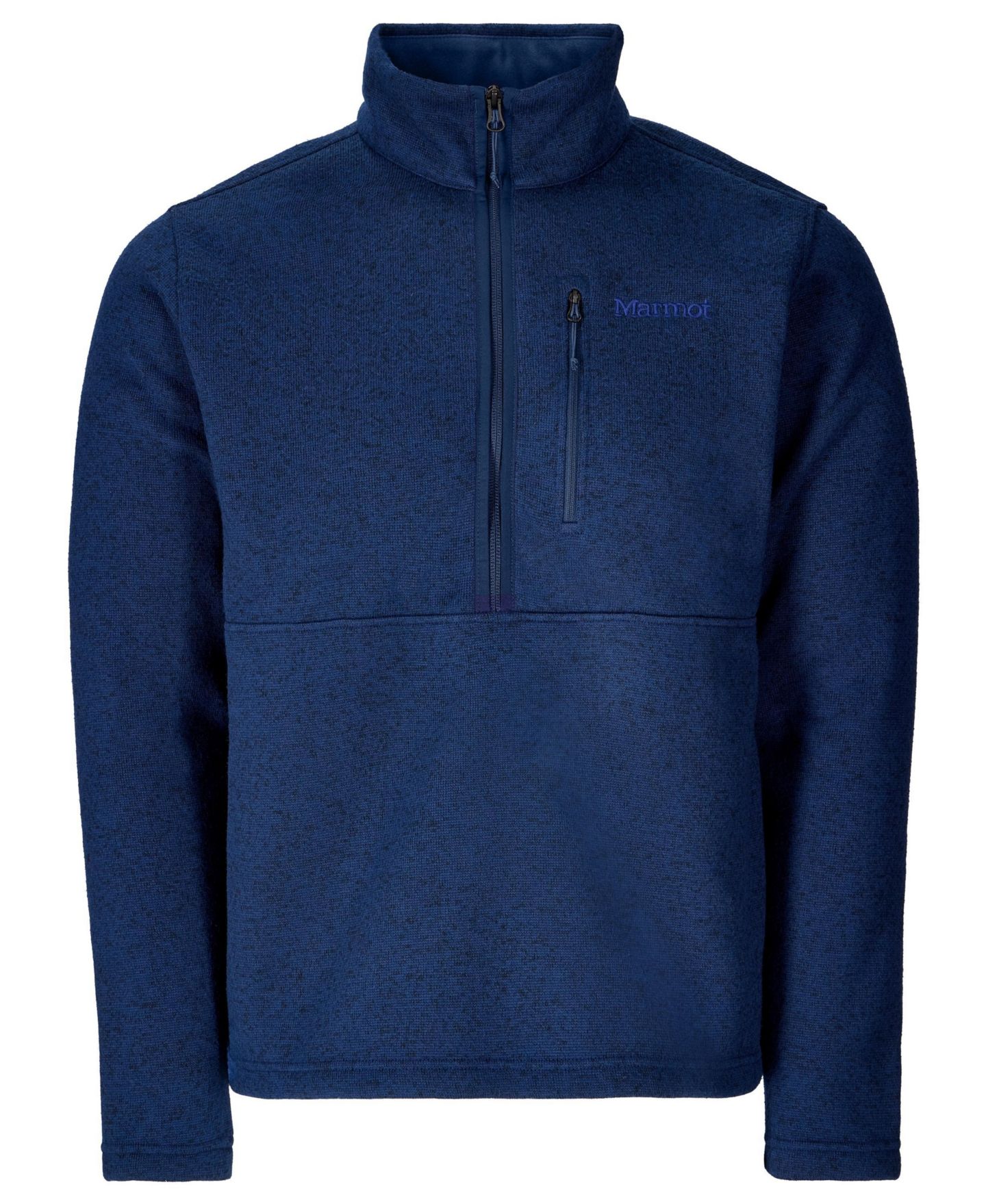 Мужской свитшот Marmot Drop Line Half-Zip, цвет: Тёмно-синий меланжевый — фото 5